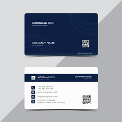 minimal blue business card design
