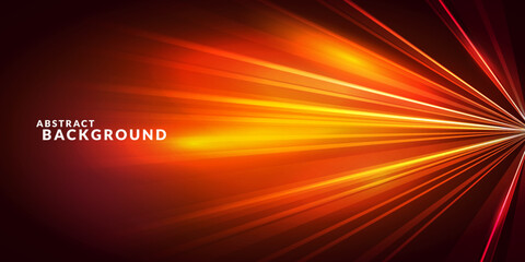 Orange Speed Blurred Motion Background - obrazy, fototapety, plakaty