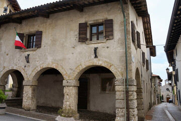 Fototapeta na wymiar Historic buildings of San Daniele del Friuli