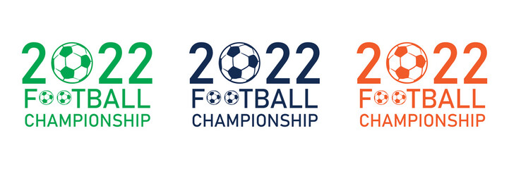 Football Championship 2022 icon. Modern vector design template