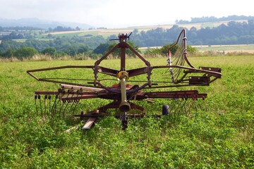farm equipment in field