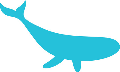 Whale marine animal outline icon vector illustration. Isolated silhouette of marine mammal and fish on white background.