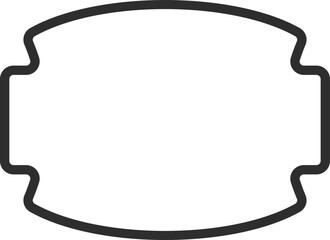 Retro frame or Price tag for promotion sale offer or decoration, vintage label or emblem for discount message. Empty emblem or simple tag icon template.