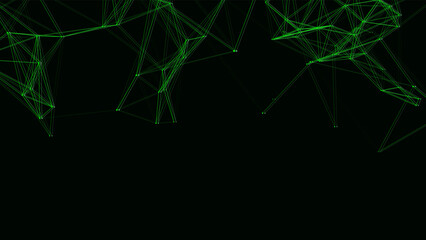 Business futuristic backdrop. Network connection structure cyberspace with moving particles. Abstract cyber security background.