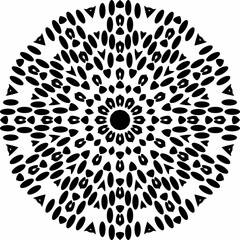  Mandala decorative round ornament. Can be used for greeting card, phone case print, etc. Hand drawn background, vector isolated on white