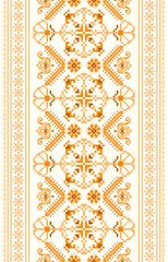 Ethnic Ukrainian geometric pattern. Aztec style embroidery abstract vector illustration.
