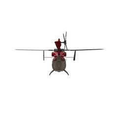 Red Helicopter isolated
