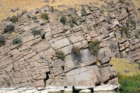Stone wall textured photo background, Mountain detail