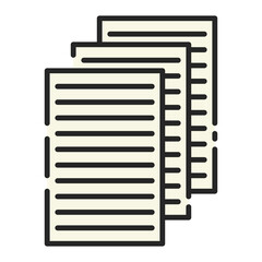 Cartoon Paper Sheet Illustration