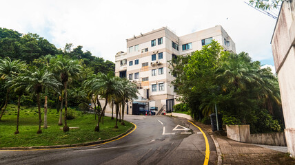 Fototapeta na wymiar Residential building in Victoria Peak, Hong Kong