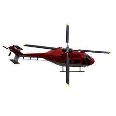 Red Helicopter isolated