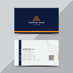 professional modern blue business card