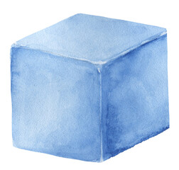 Watercolor children's block toy. Baby shower illustration