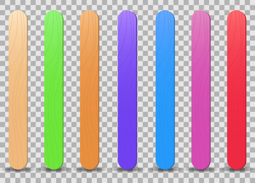 Premium Photo  Close-up of colorful popsicle sticks against white  background
