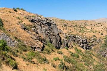 Fototapeta na wymiar Natural landscape of high mountain plateau in Armenia.