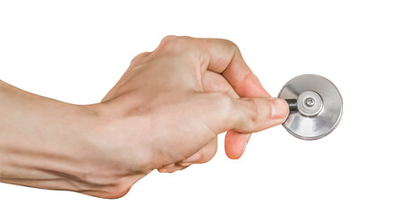 hand holding a stethoscope