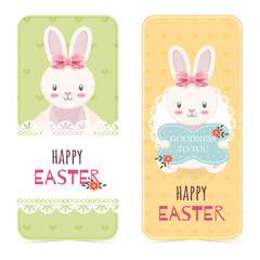 Happy Easter concept with cute bunny.