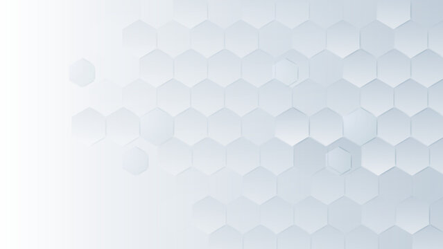 Abstract white hexagon background. Vector Illustration © TitikBak