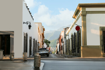 Beautiful view of city street with buildings