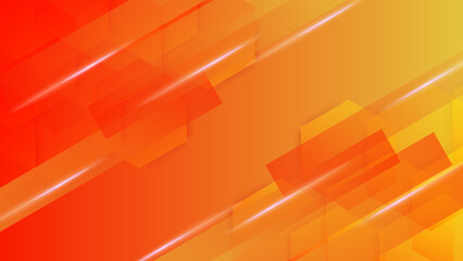Abstract hexagonal orange color technology background