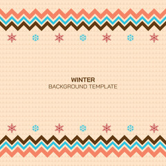Illustration of pastel knitwear winter fashion  seamless pattern. Christmas background with blank space.