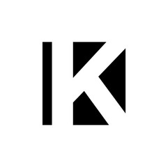 K company name initial letter icon. K brand monogram.