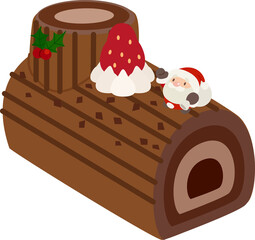 ケーキ(ブッシュドノエル01)