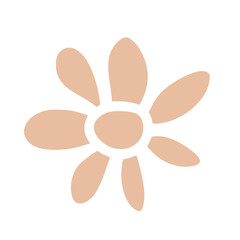 Autumn Doodle flat icon camomile flower 