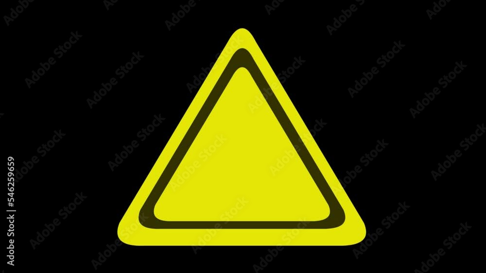 Poster high voltage signaling animation, on a transparent background with alpha channel at zero