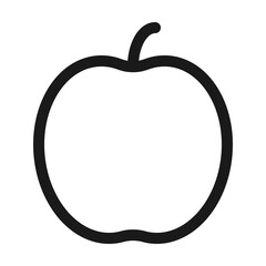 Apple outline icon. Editable stroke. Vector graphics