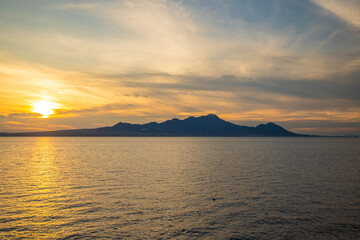 熊本県　御輿来海岸から望む夕景
