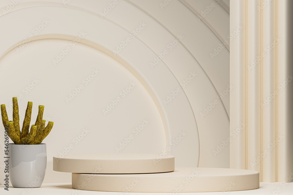 Poster 3d background products display podium scene. background 3d rendering with podium. stand to show cosm