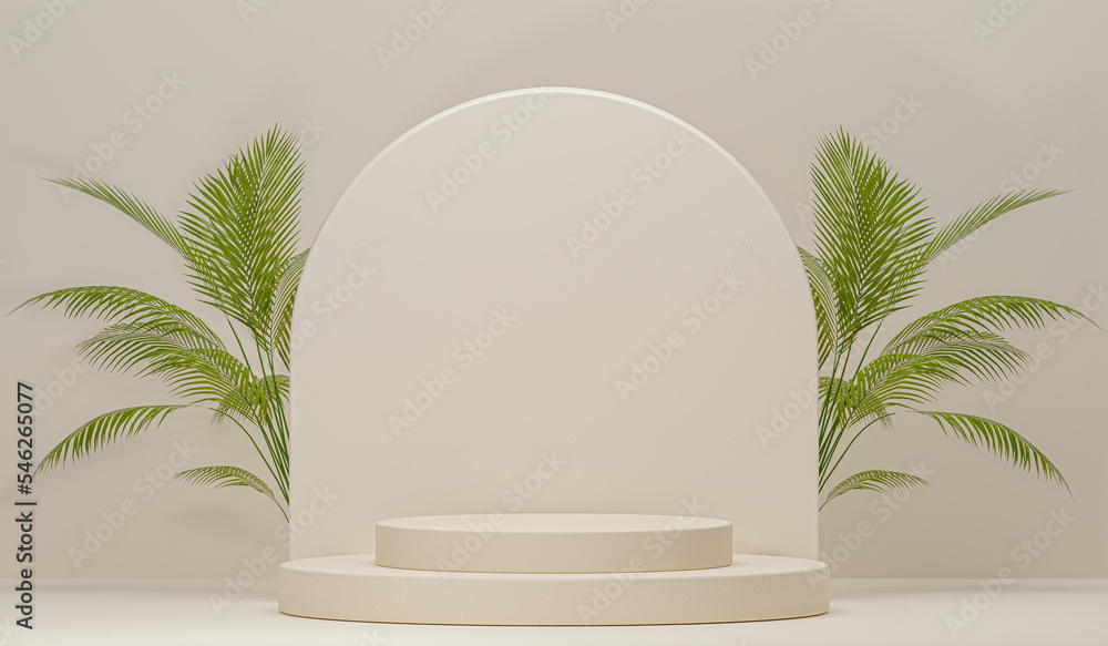 Poster 3d background products display podium scene. background 3d rendering with podium. stand to show cosm