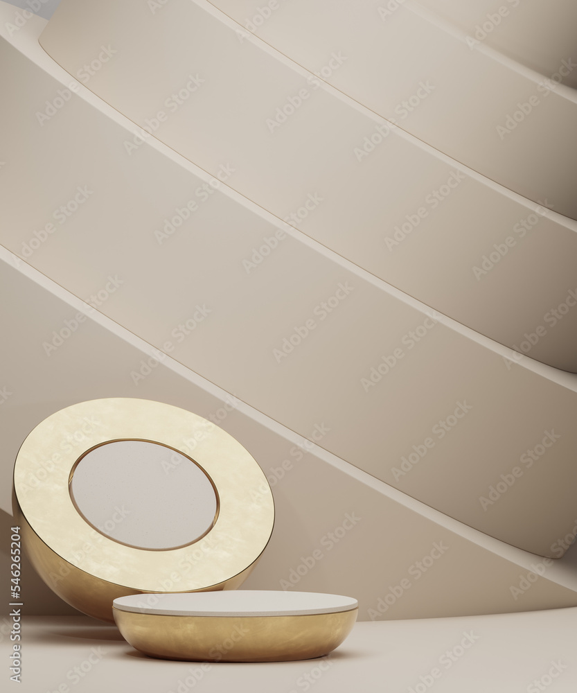 Poster 3d background products display podium scene. background 3d rendering with podium. stand to show cosm
