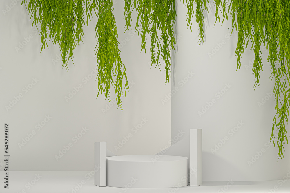 Poster 3d background products display podium scene. background 3d rendering with podium. stand to show cosm