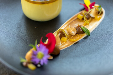 Typical colombian food and drinks, variety of desserts