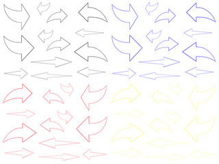 白抜き矢印セット