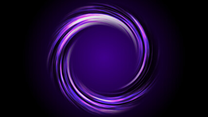purple abstract light illustration effect, infinity energy space loop magic motion shapes laser, round power shine art, curve fluorescent futuristic graphic infinite ray swirl night wallpaper element