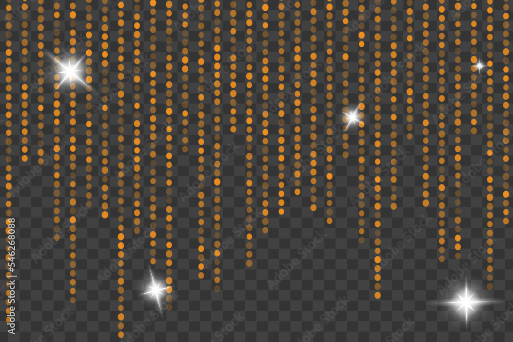 Wall mural yellow dust. beautiful light flashes. dust particles fly in space. bokeh effect. horizontal light ra
