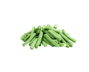 long beans slice    isolated on transparent png