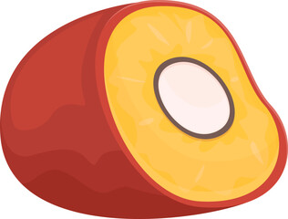 Palm oil food icon cartoon vector. Fruit tree. Tropical extract