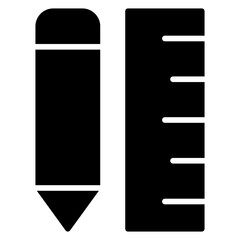 Pencil And Ruler Icon