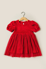 Red baby dress for christmas other party. Fashion kids clothes for girl...