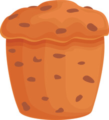 Panettone food icon cartoon vector. Italian cake. Idea cream