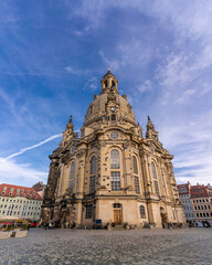Fototapeta premium The Dresden Frauenkirche is a Lutheran church in Dresden, the capital of the German state of Saxony.