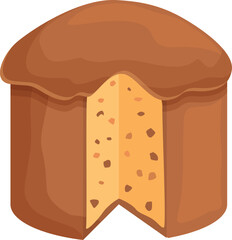 Easter panettone icon cartoon vector. Italian cake. Bread sweet