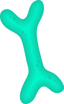 Microbiome illustration of bacteria. Vector image. Gastroenterologist. Bifidobacteria, lactobacilli. Lactic acid bacteria