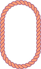 Aesthetic rope frame or border illustration
