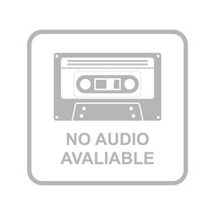 Obraz premium No audio available sign isolated on white background vector illustration.