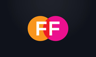 Fototapeta premium Multi Color Circle logo and colourful circle monogram vector and multiple colorful logo design icon vector with colourful group letters symbol